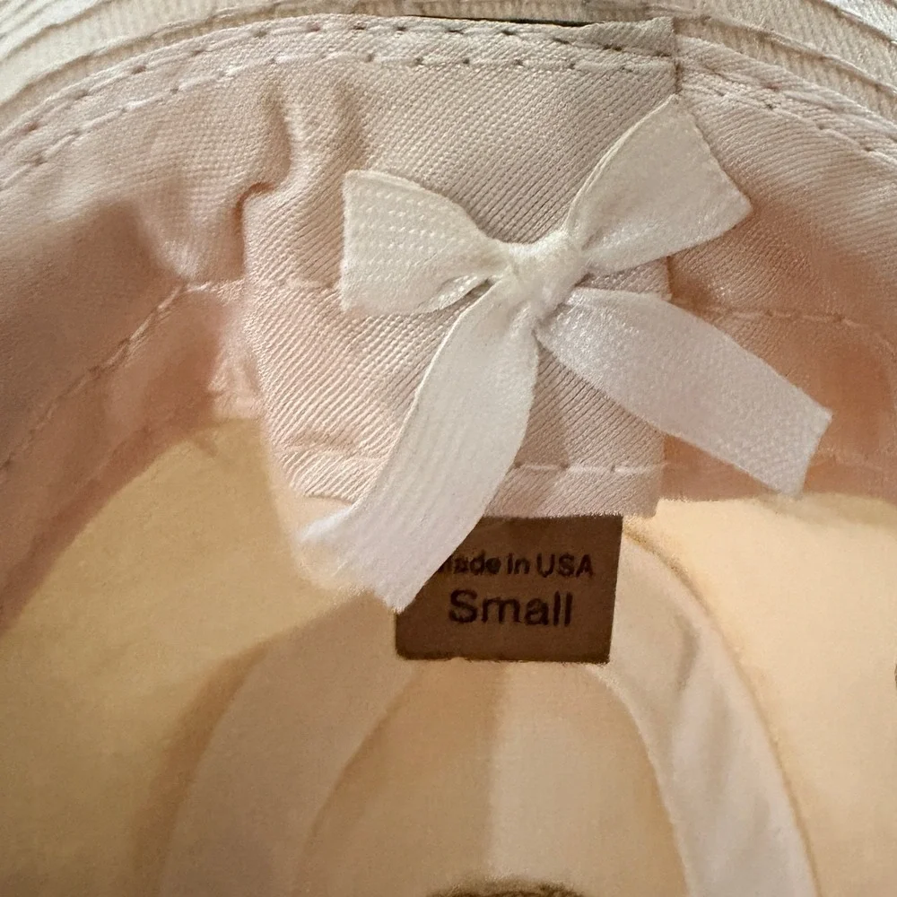 Panama Jack Cream Canvas Cotton Safari Hat Small Made in USA Vintage Sun Hat